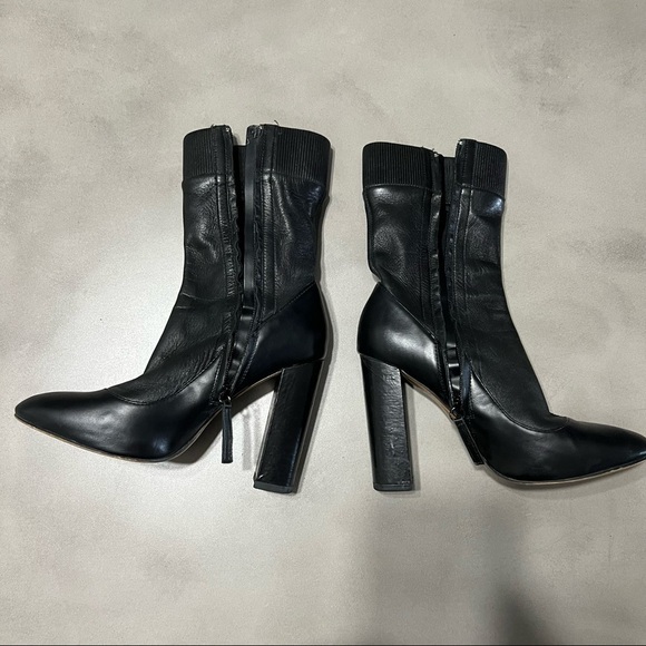 ZARA Leather Heeled Boot - Picture 5 of 8